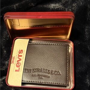 Levi's Dark Brown Leather Card Holder